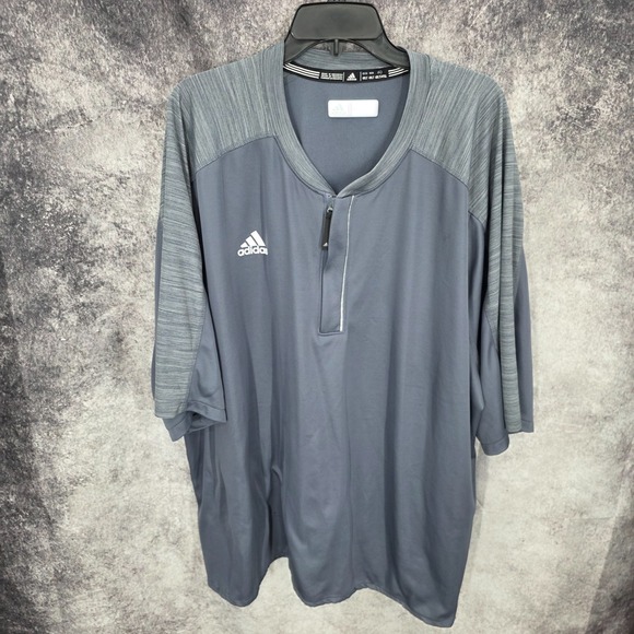 adidas Other - Adidas Fielder's Choice 2.0 Cage Batting Jacket Mens 4XLT 1/4 Zip Short Sleeve